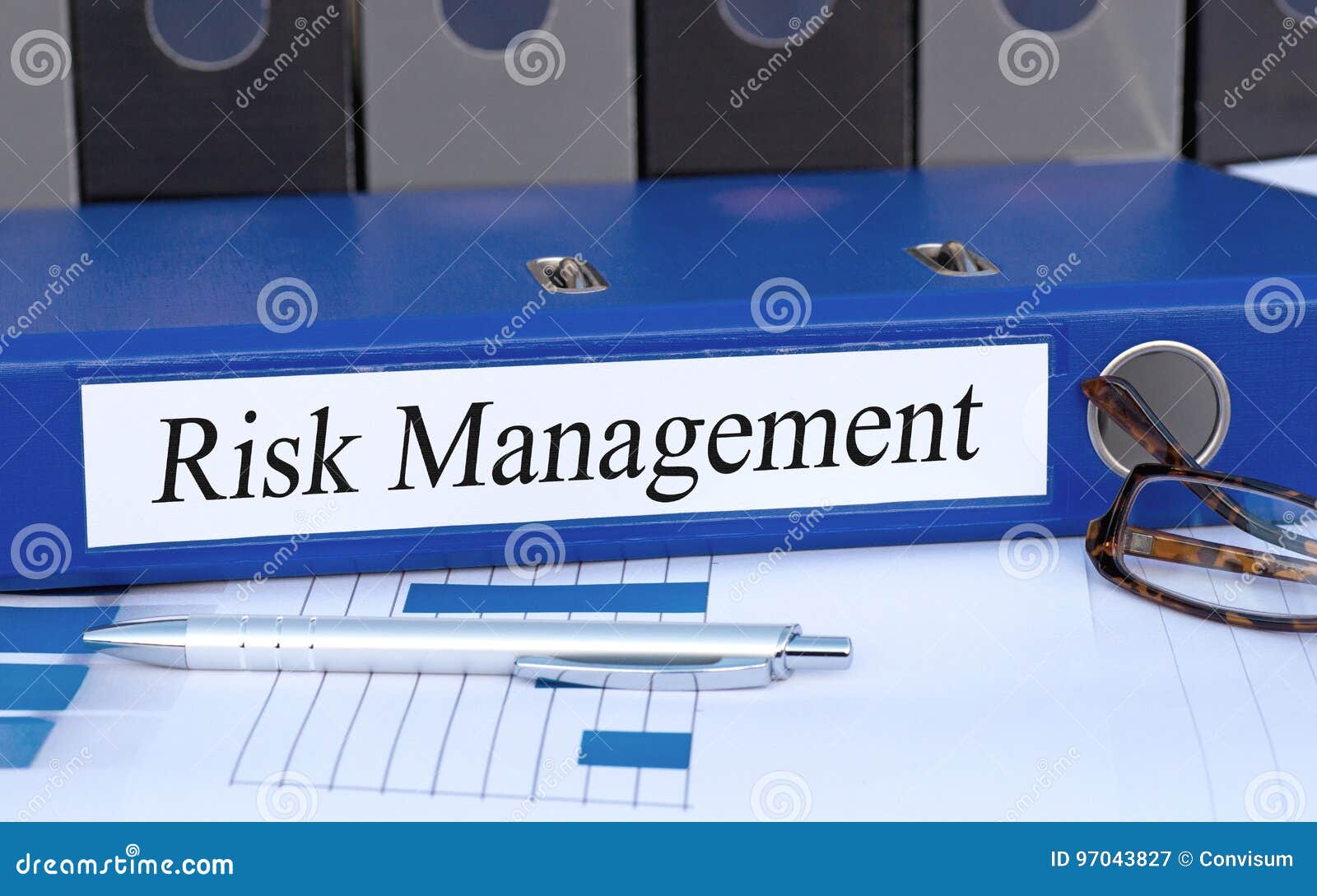 Risk Management Binder in the Office Stock Image Image of identify