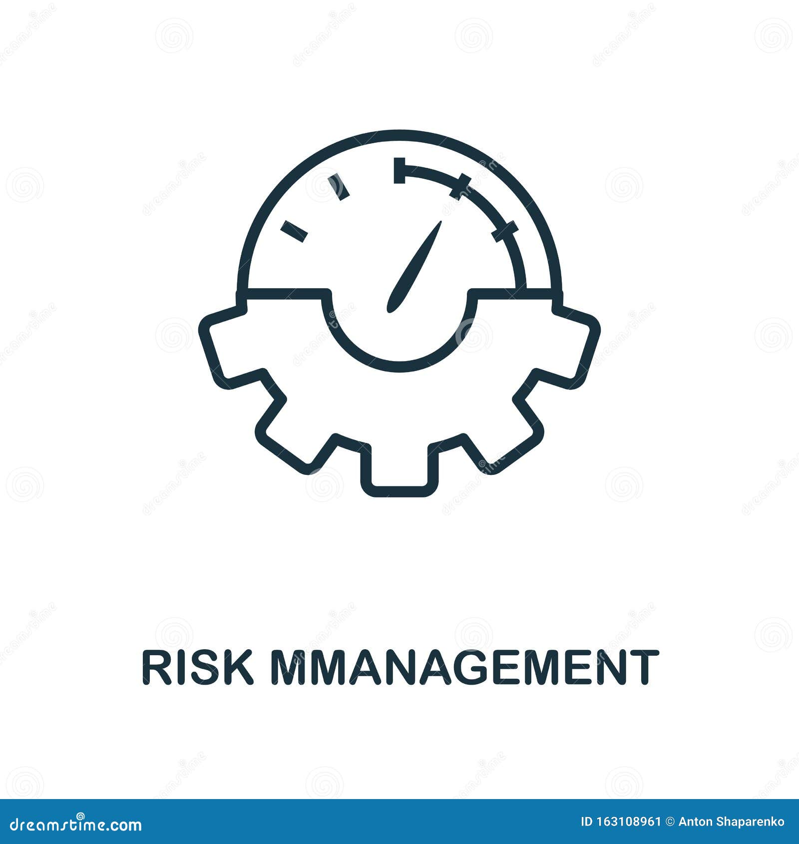 Risk Management Icon Outline Style. Thin Line Creative Risk Management