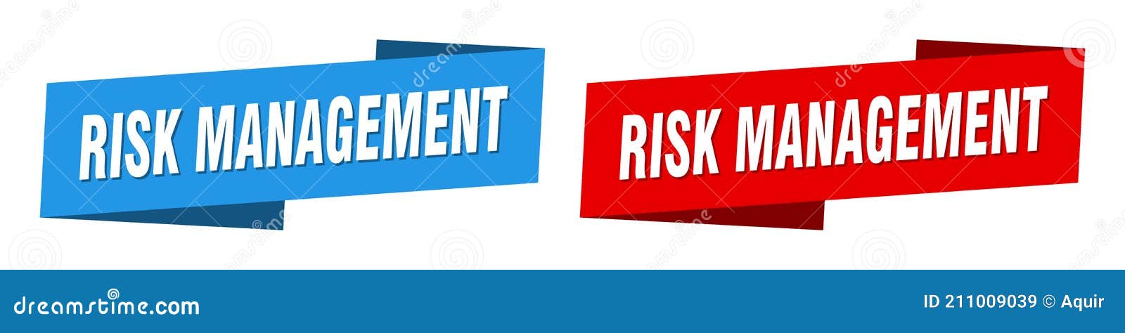 Risk Management Banner. Risk Management Ribbon Label Sign Set Stock