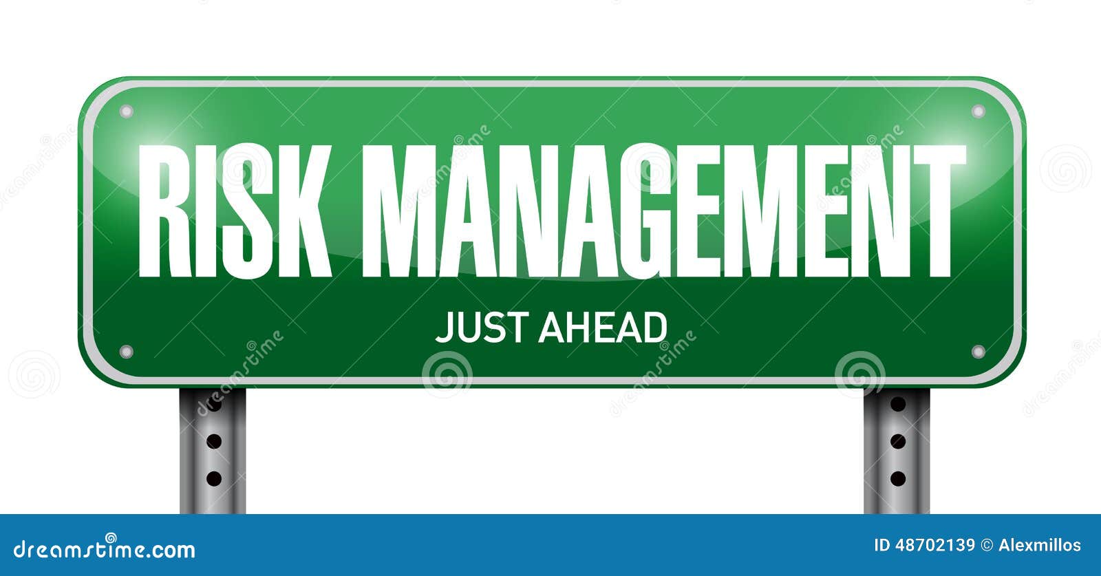 Risk Management Street Sign Illustration Design Stock Illustration
