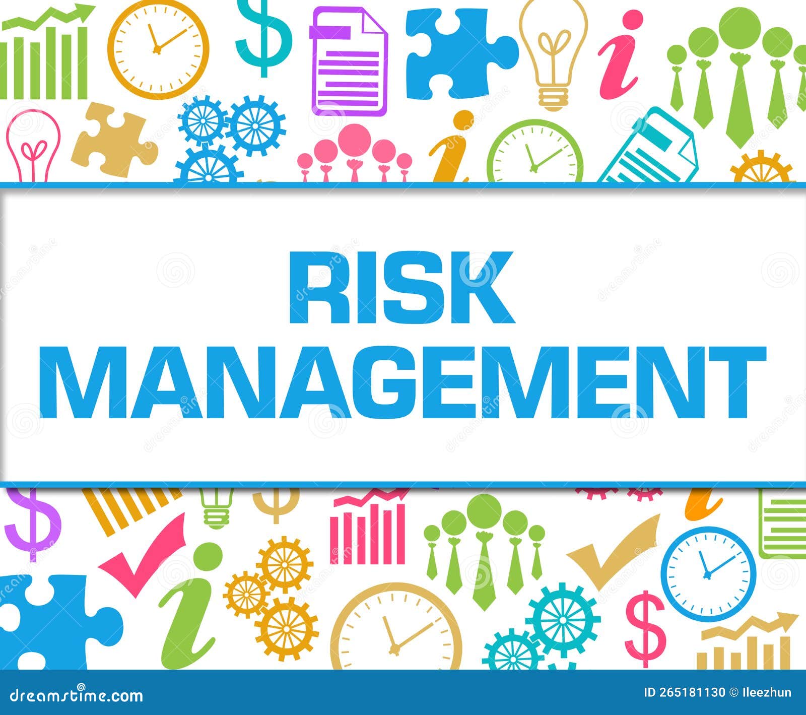 Risk Management Colorful Business Texture Square Stock Illustration