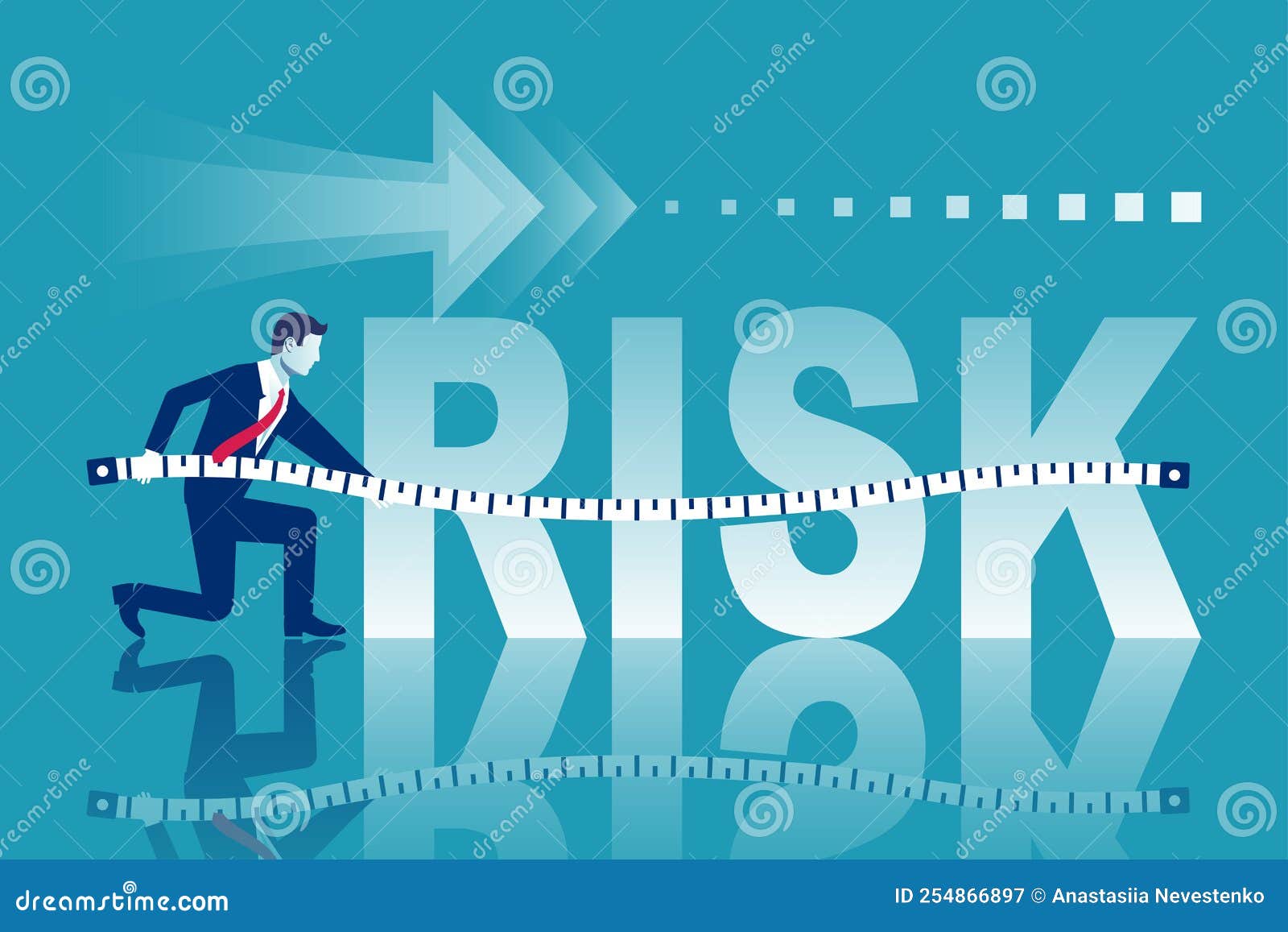Risk Measurement. Weigh the Risks. Vector Illustration Flat Design