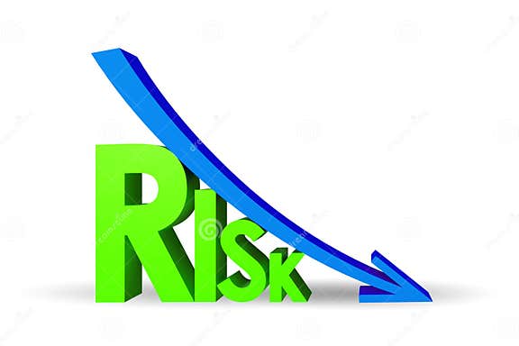 Risk Reduction Concept with Graph Stock Illustration - Illustration of ...