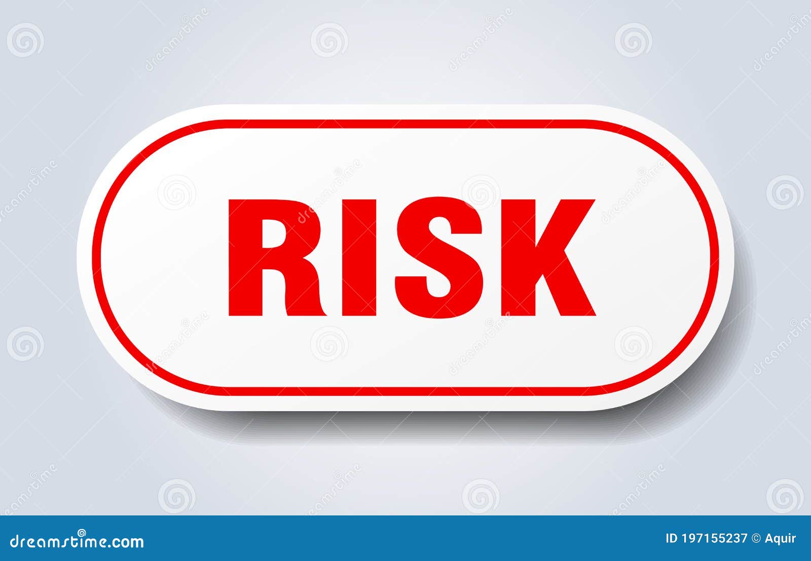Risk sticker. stock vector. Illustration of price, template - 197155237