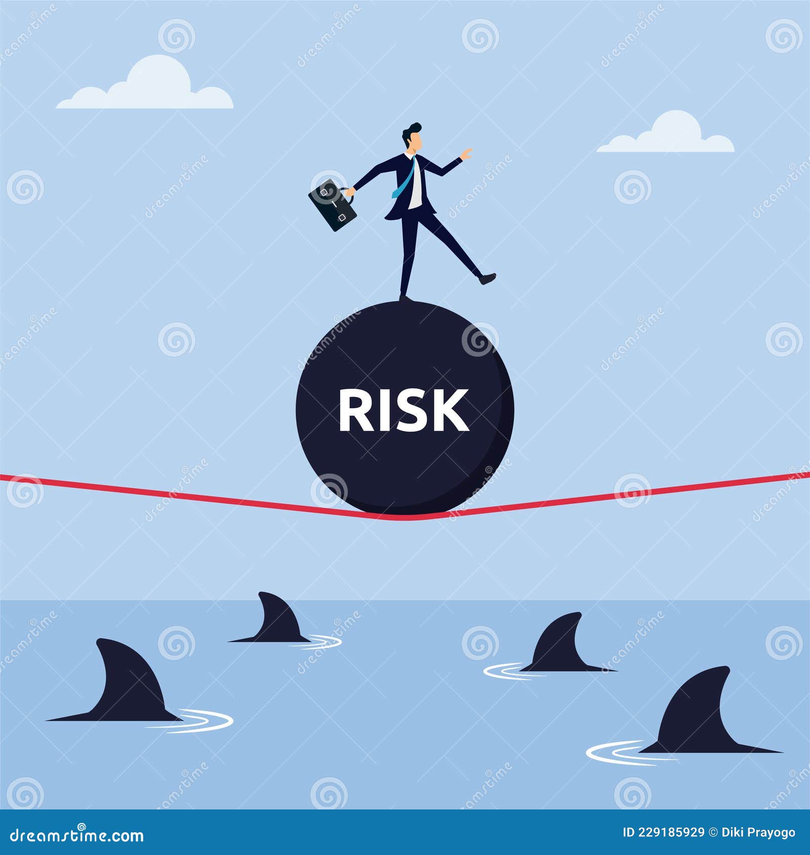Risk Taker Concept for Success Vector Illustration Stock Vector