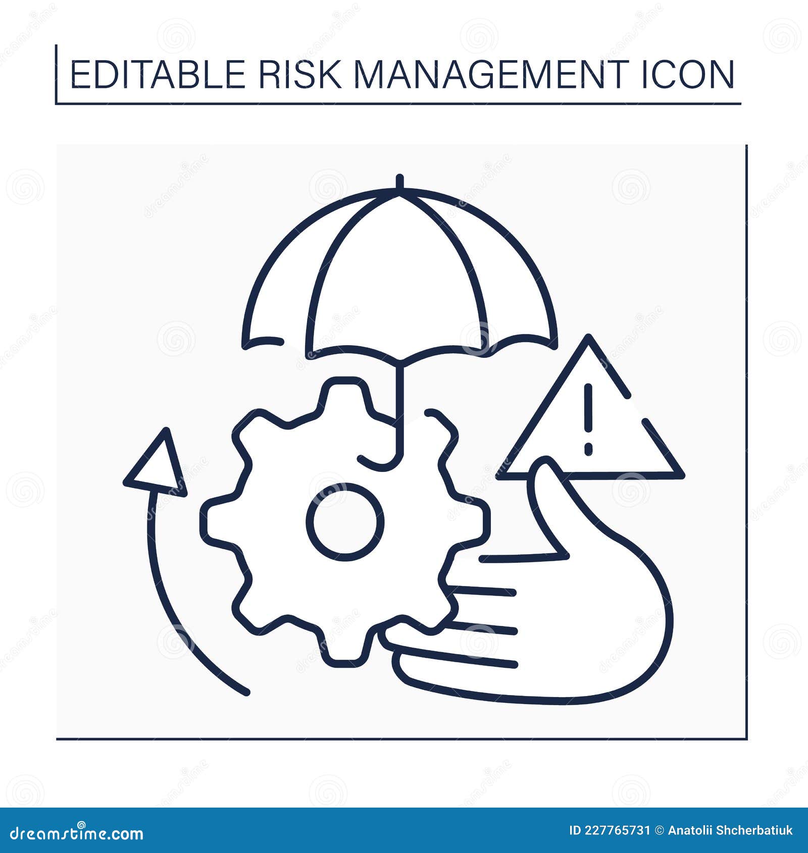 Risk transfer line icon stock vector. Illustration of budget - 227765731