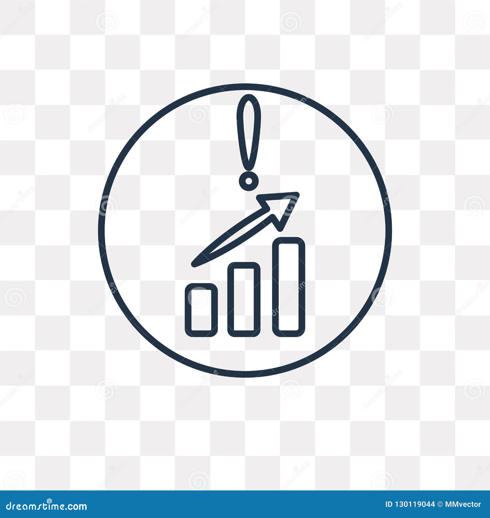 Risk Vector Icon Isolated on Transparent Background, Linear Risk Stock