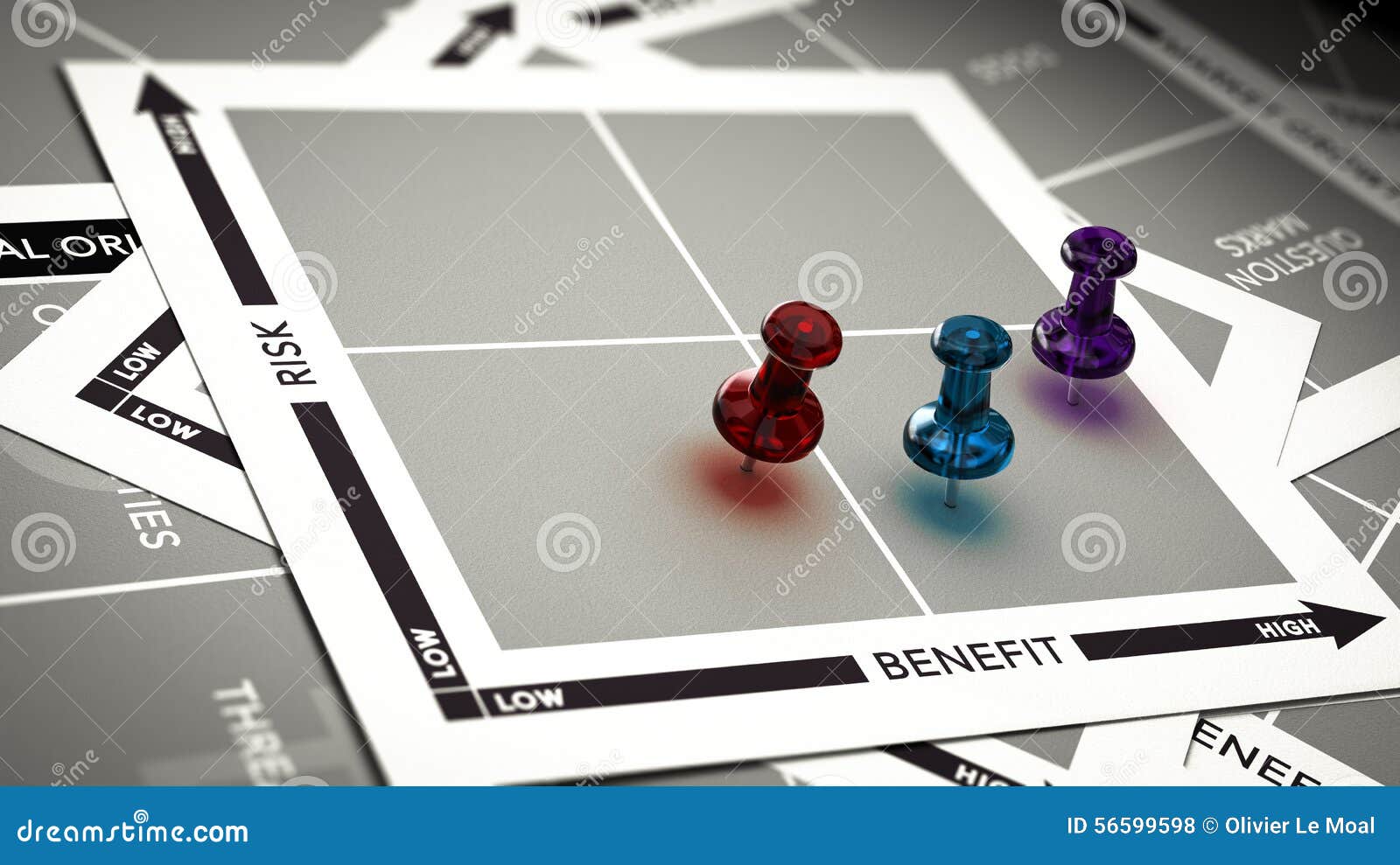 Risk vs Benefit Assessment stock illustration. Illustration of
