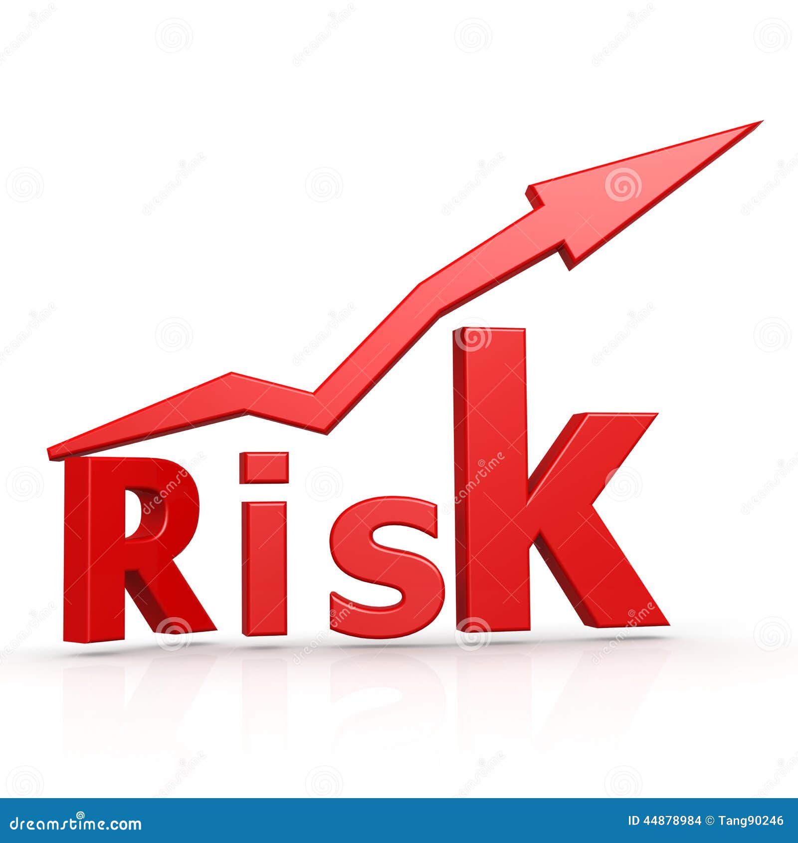 Risk word with arrow stock illustration. Illustration of arrow - 44878984