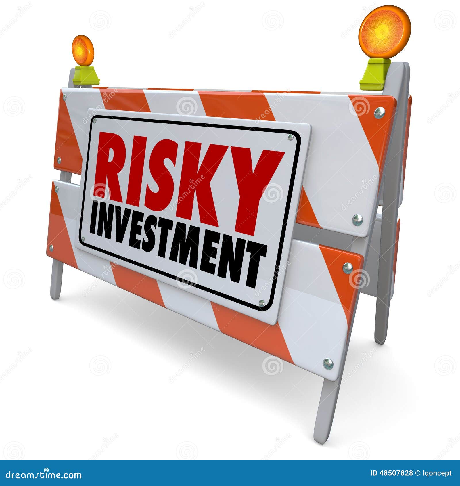 risky investment warning sign barrier money management caution