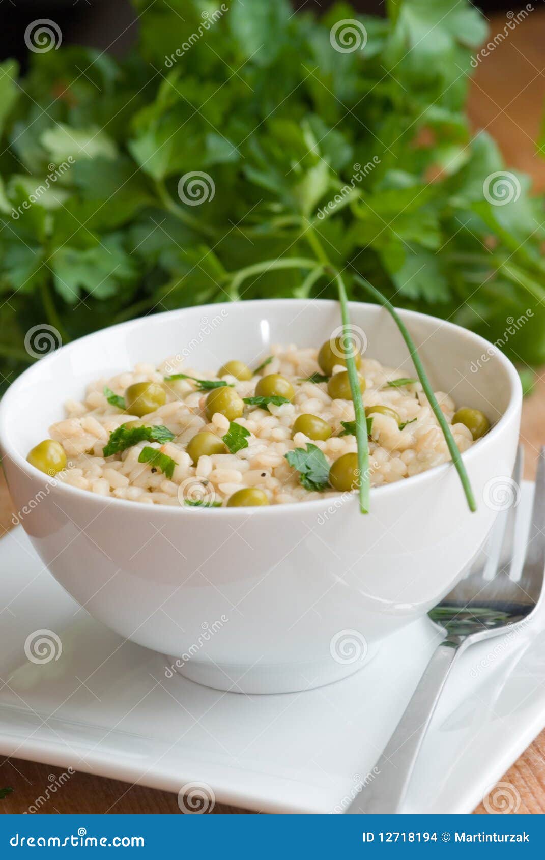 Risotto stock photo. Image of food, chives, dinner, risotto 12718194