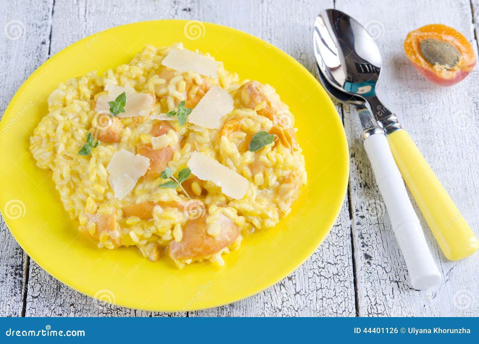 Risotto with apricots stock photo. Image of home, dried 44401126