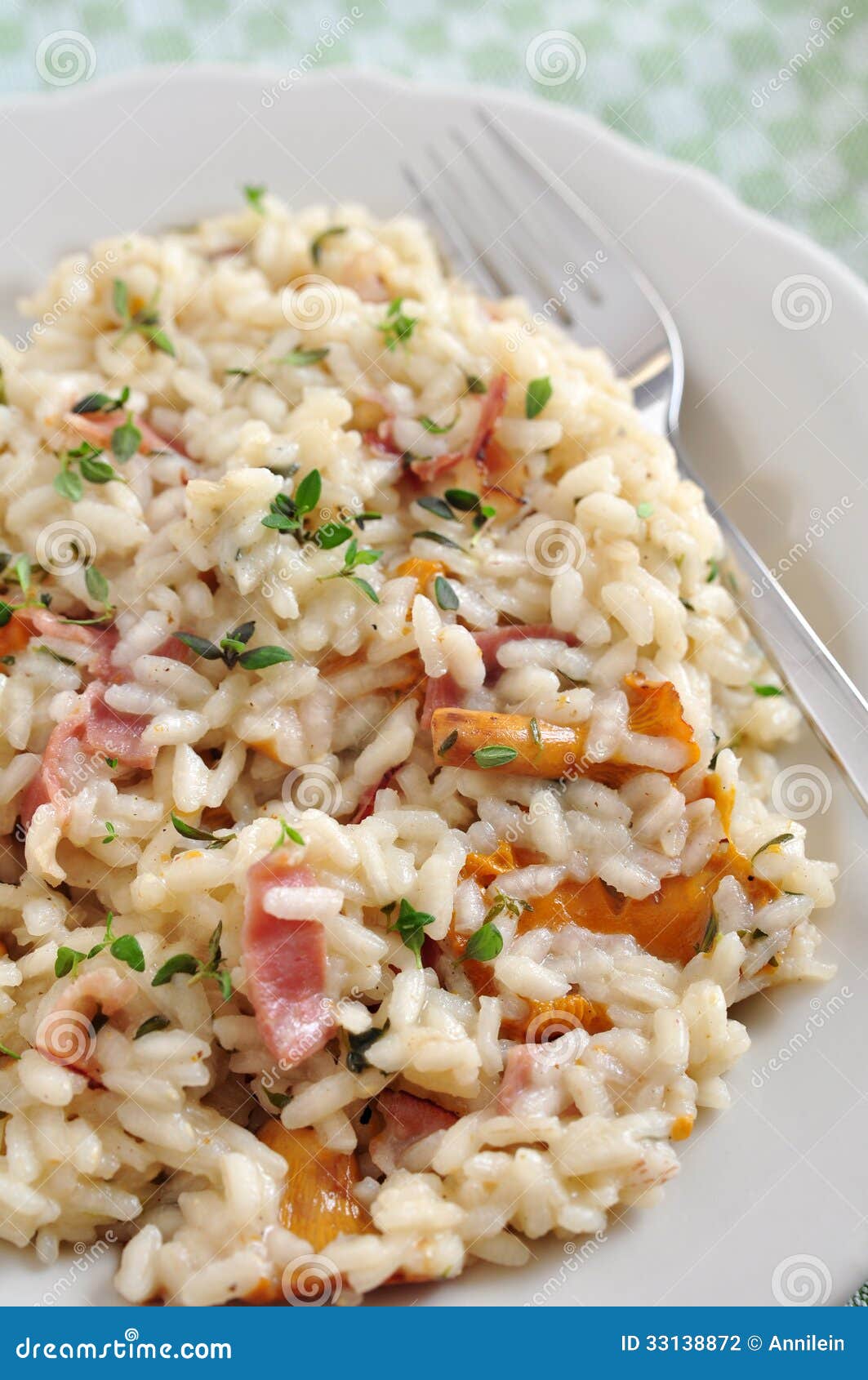 Risotto with chanterelles stock photo. Image of cook 33138872