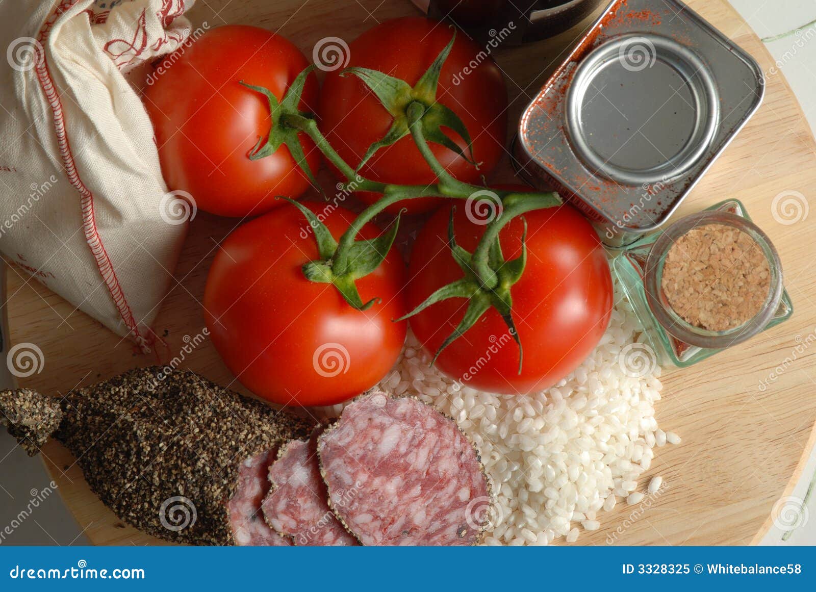 Risotto Ingredients from Above Stock Image Image of prepared, rustic