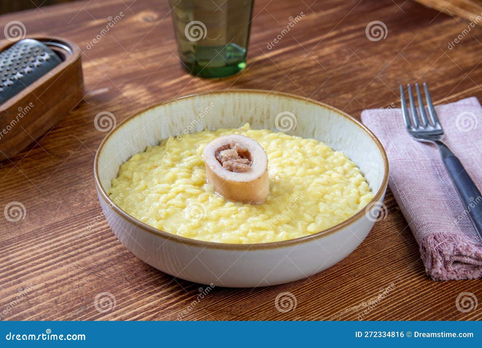 Risotto Milanese with Bone Marrow Stock Photo Image of dish, baking