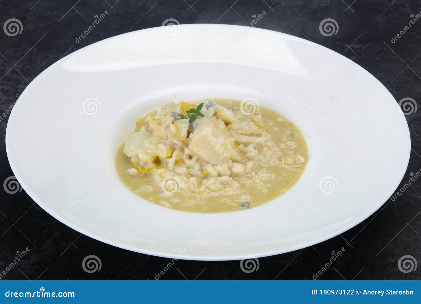 Risotto with Pear and Cheese Stock Photo Image of beautiful