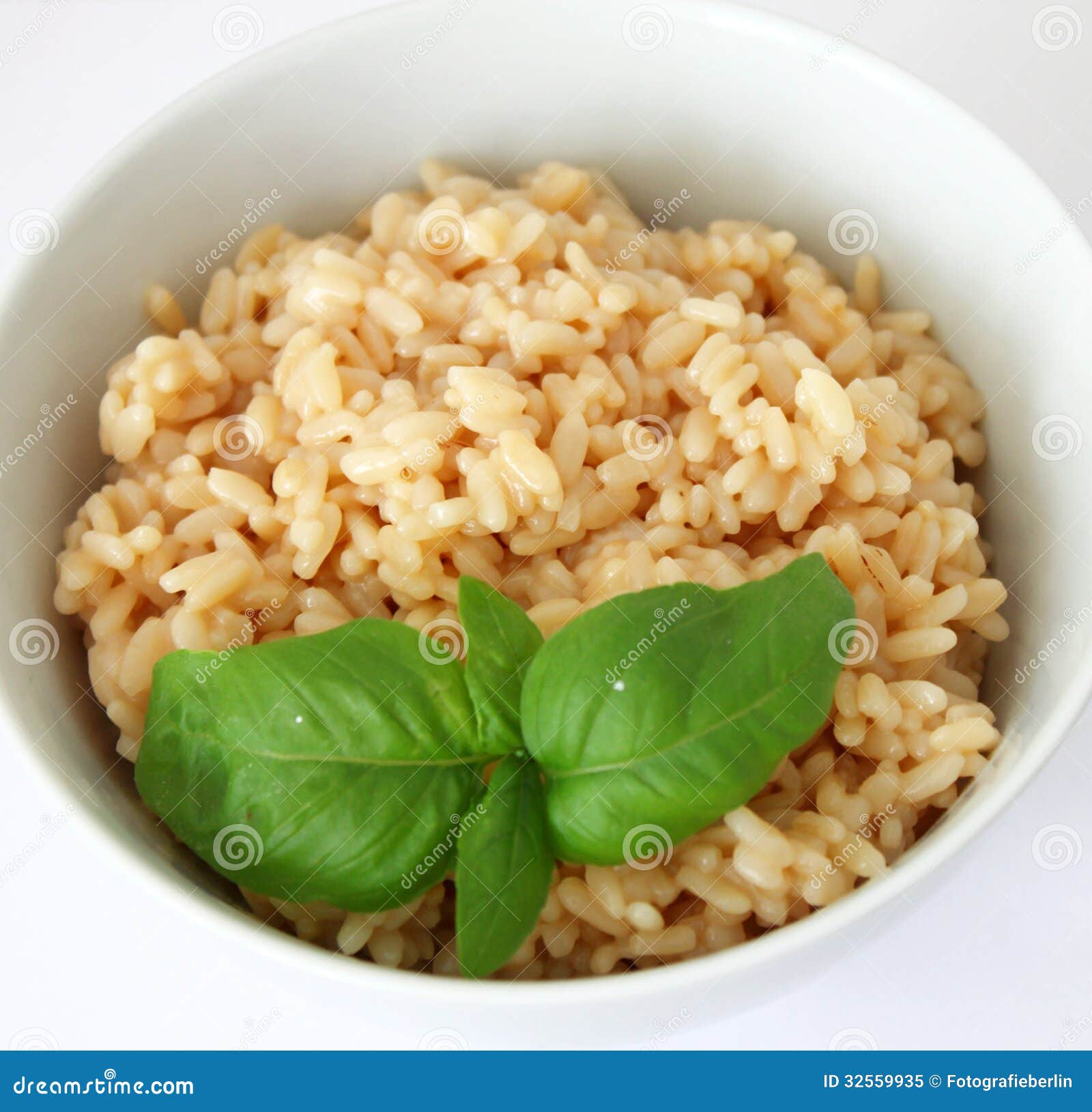 Fresh italian risotto rice with cheese