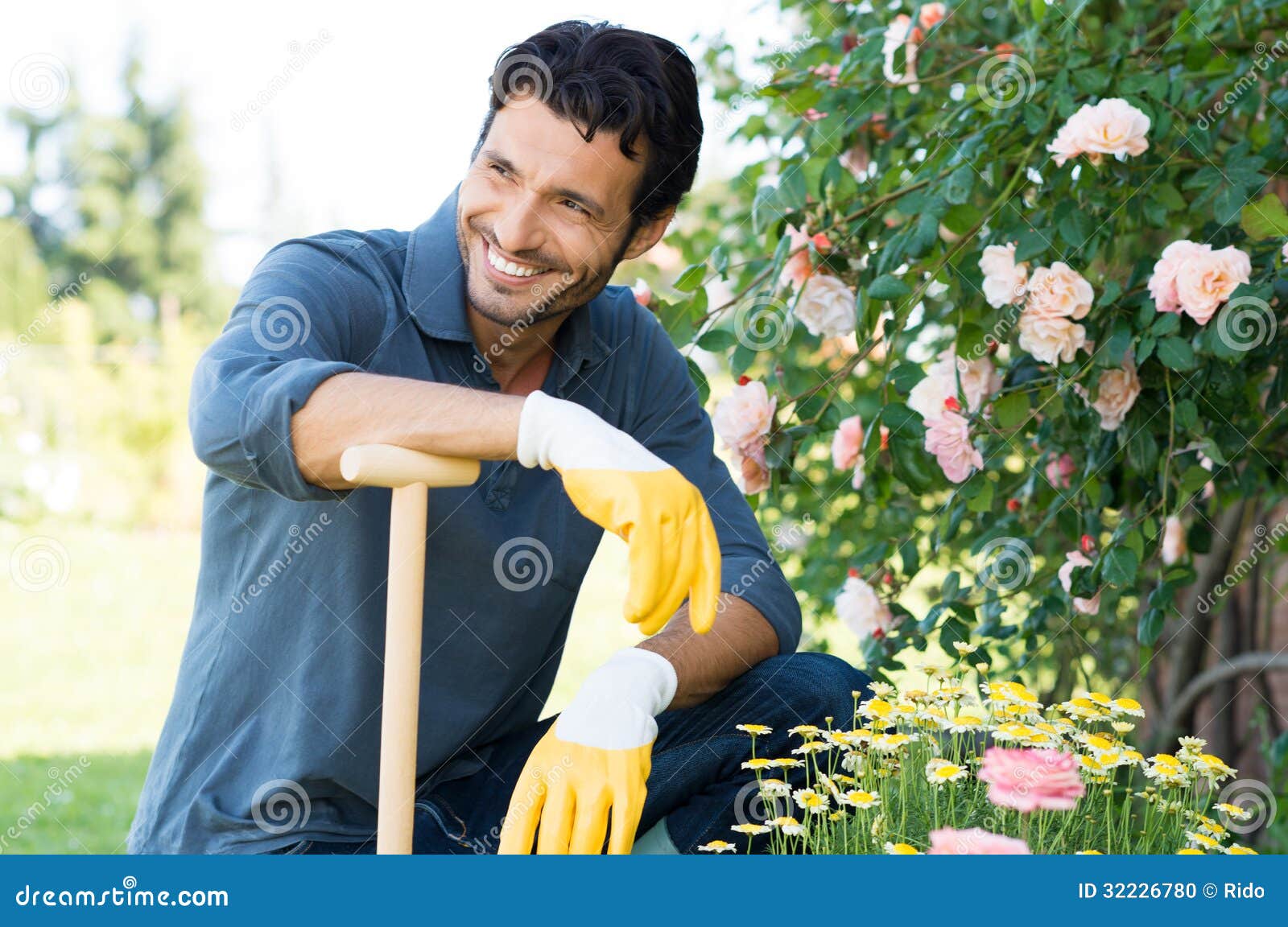 Ritratto Di Giardinaggio Dell'uomo Fotografia Stock