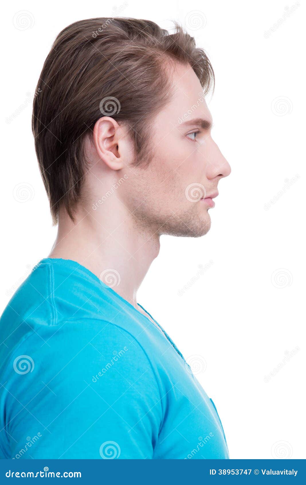 Ritratto Di Profilo Dell Uomo Bello Immagine Stock Immagine Di Barba Modello