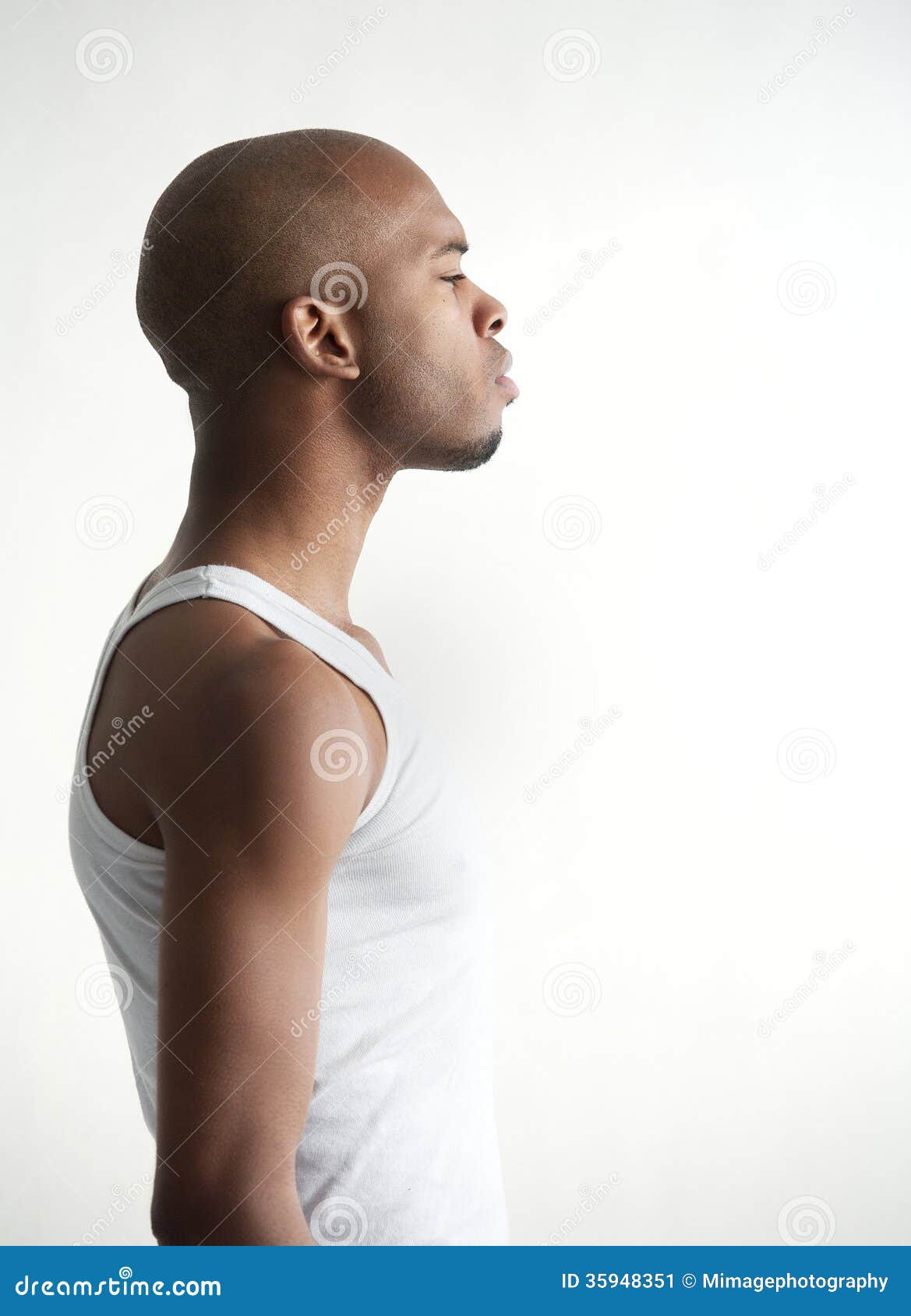 Ritratto Di Profilo Di Un Uomo Di Colore Immagine Stock Immagine Di Buon Casuale