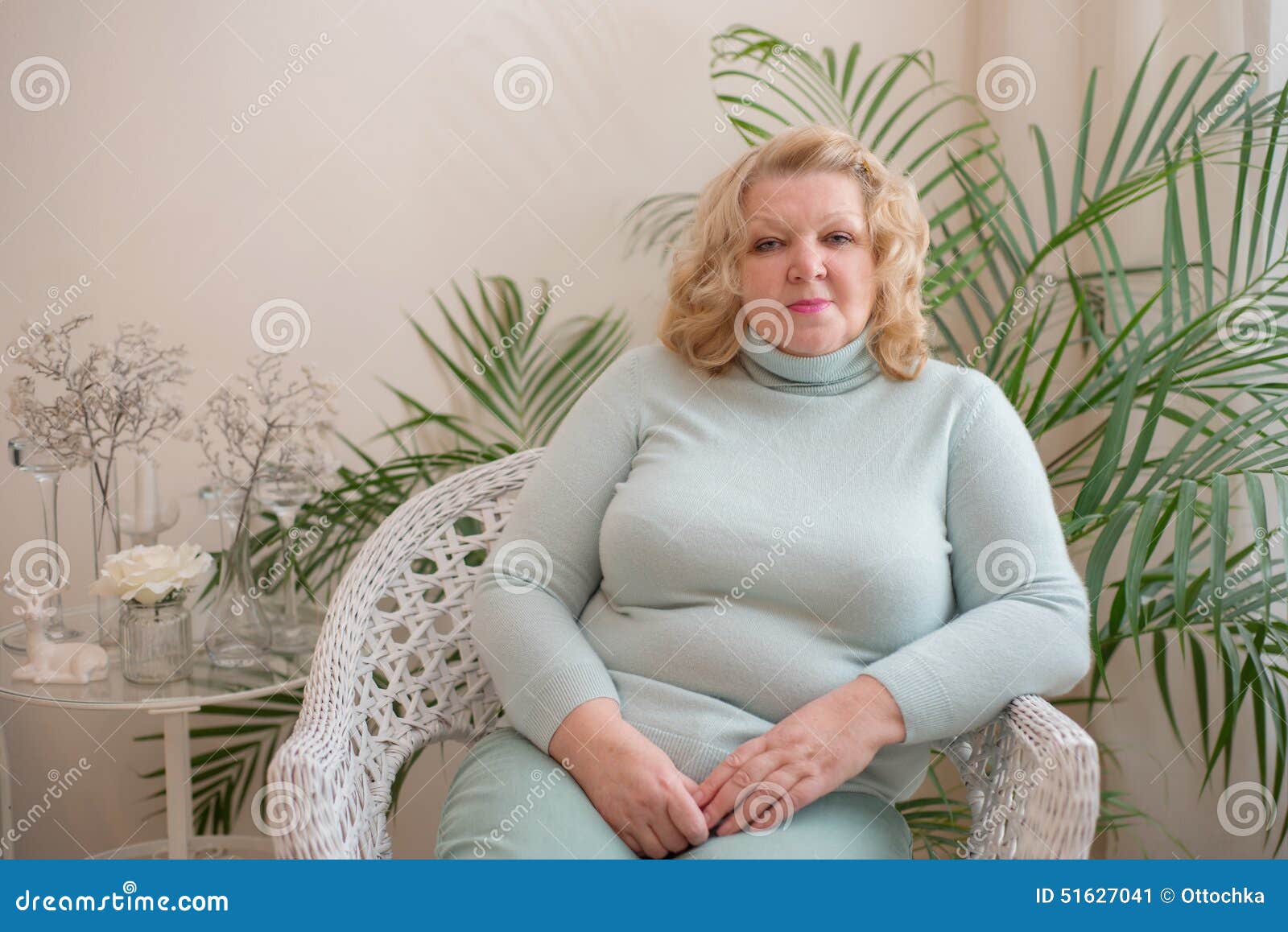 Ritratto Di Una Bionda Anziana Della Donna Immagine Stock Immagine Di 