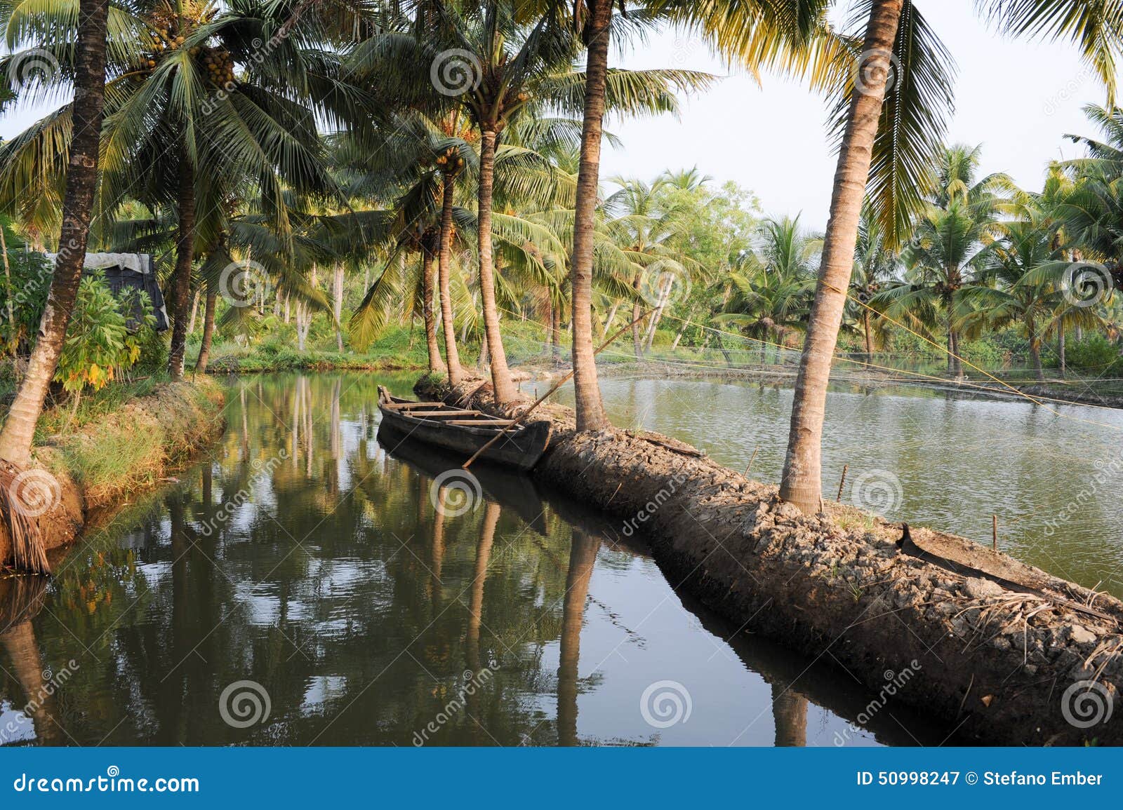 river of the backwaters at kollam