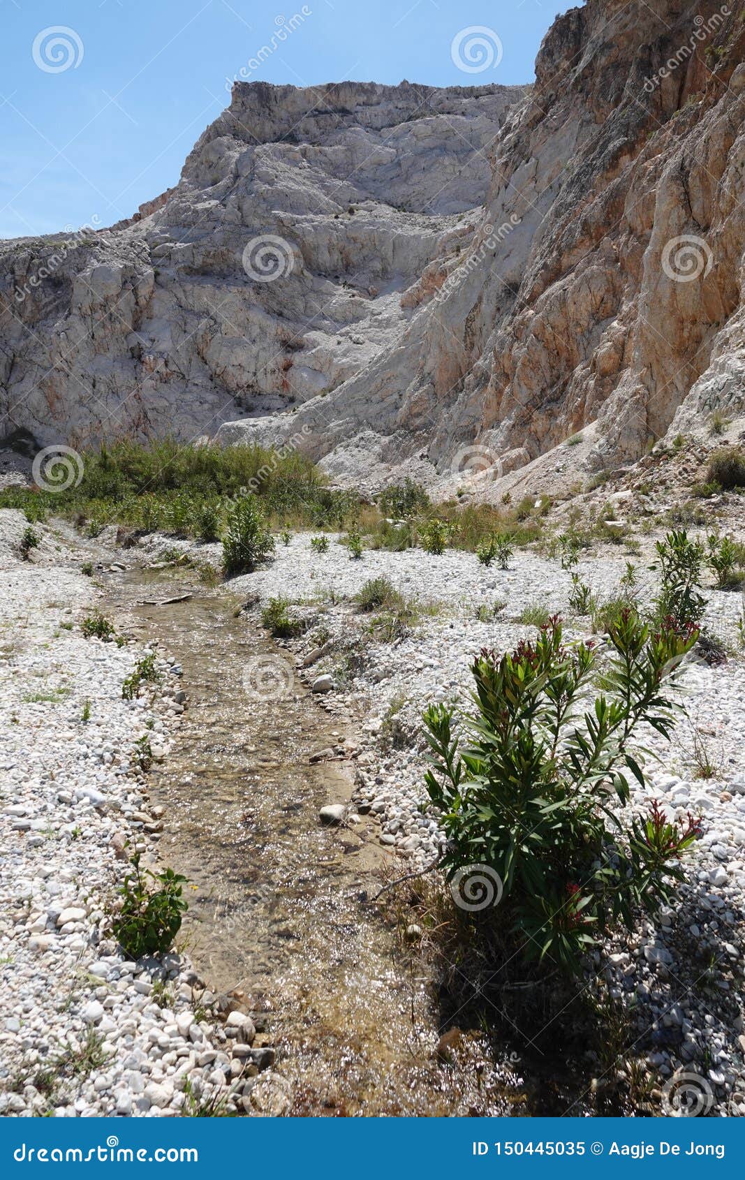 rio chillar river bed in nerja in andalusia, spain