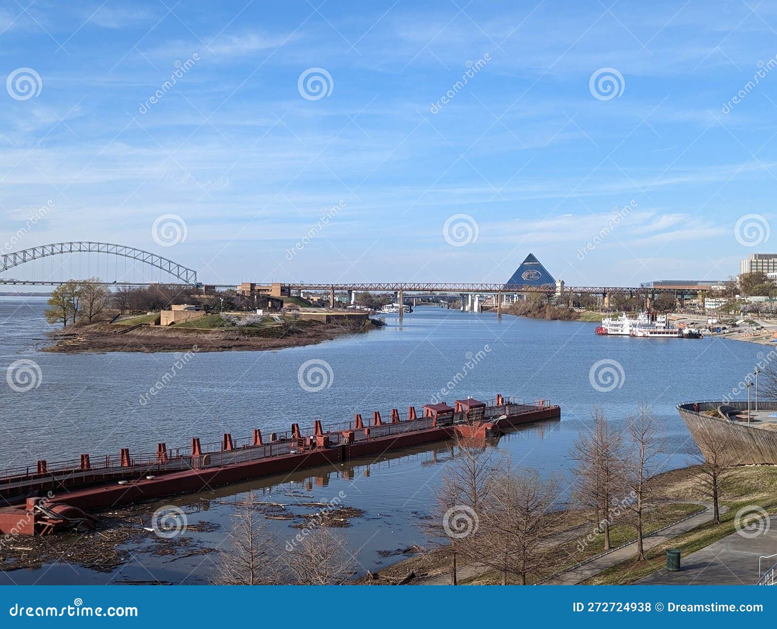 River bridge pier spiral stock photo. Image of waterway 272724938