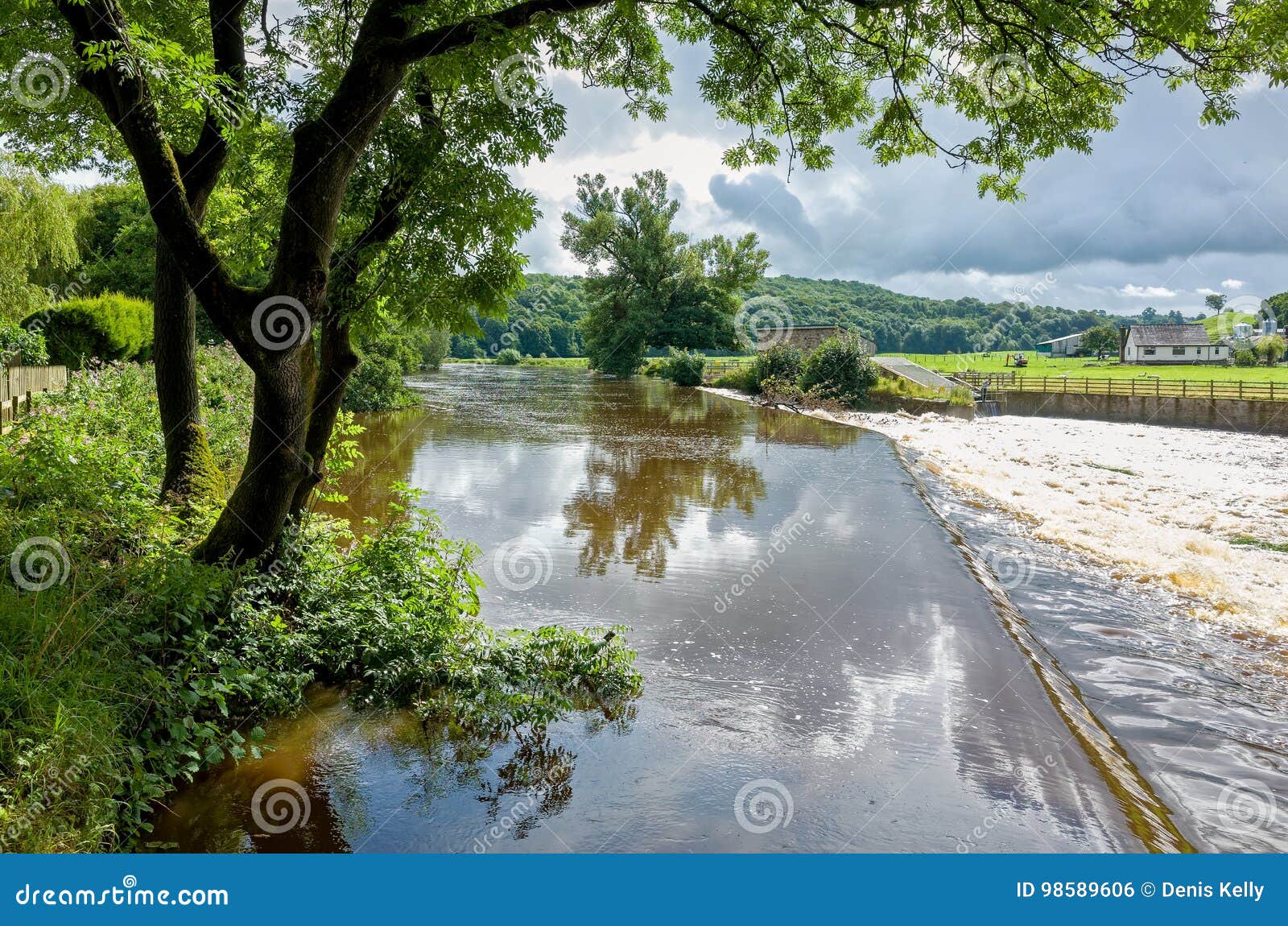 river calder in lancashire, england