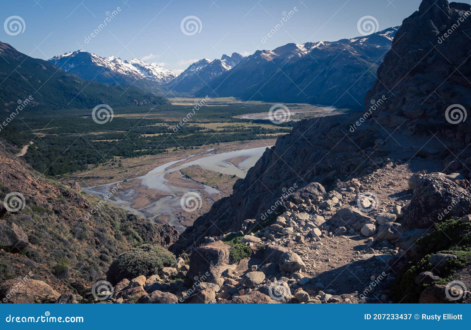River in a Canyon in Patagonia Stock Image - Image of nature, park ...