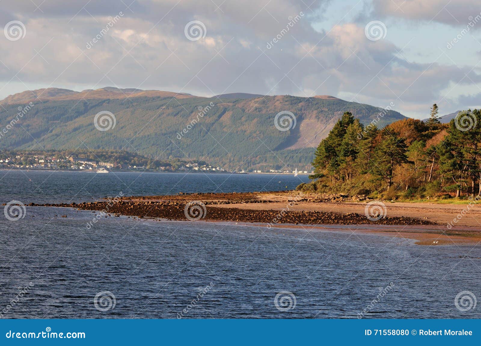 The River Clyde. stock photo. Image of beach, rocks, dunoon 71558080