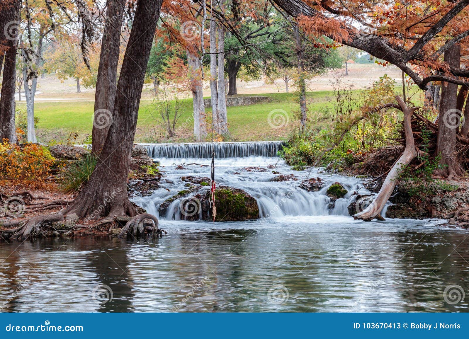 Guadalupe River in Ingram Texas Stock Image Image of november