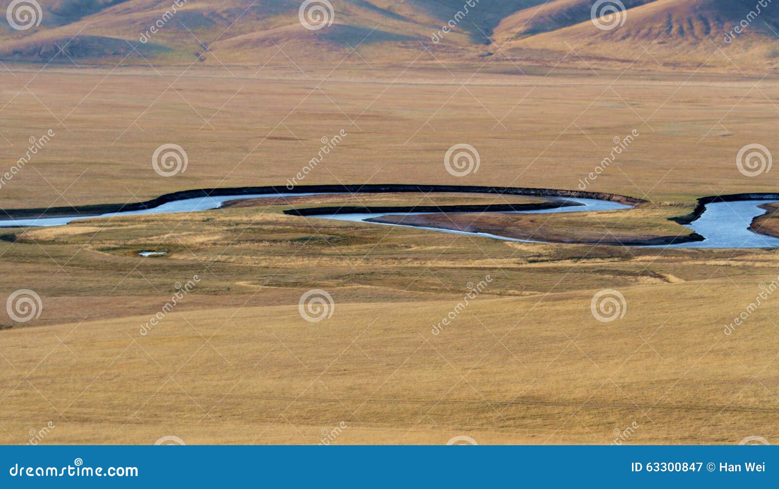 River on the grassland stock image. Image of autumn, tree 63300847