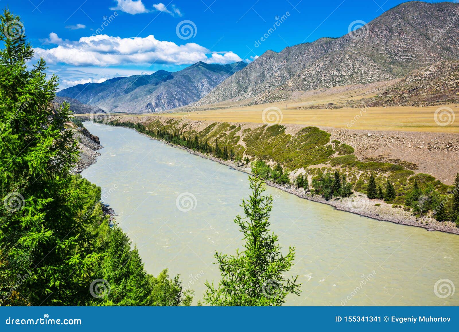 The River Katun Gorny Altai Russia Stock Image Image Of Objects