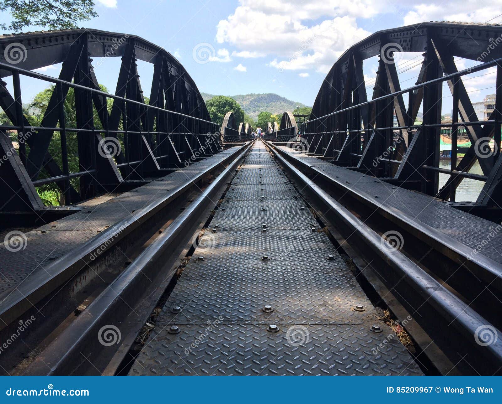 River kaw train bridge stock image. Image of river, kanchanaburi 85209967