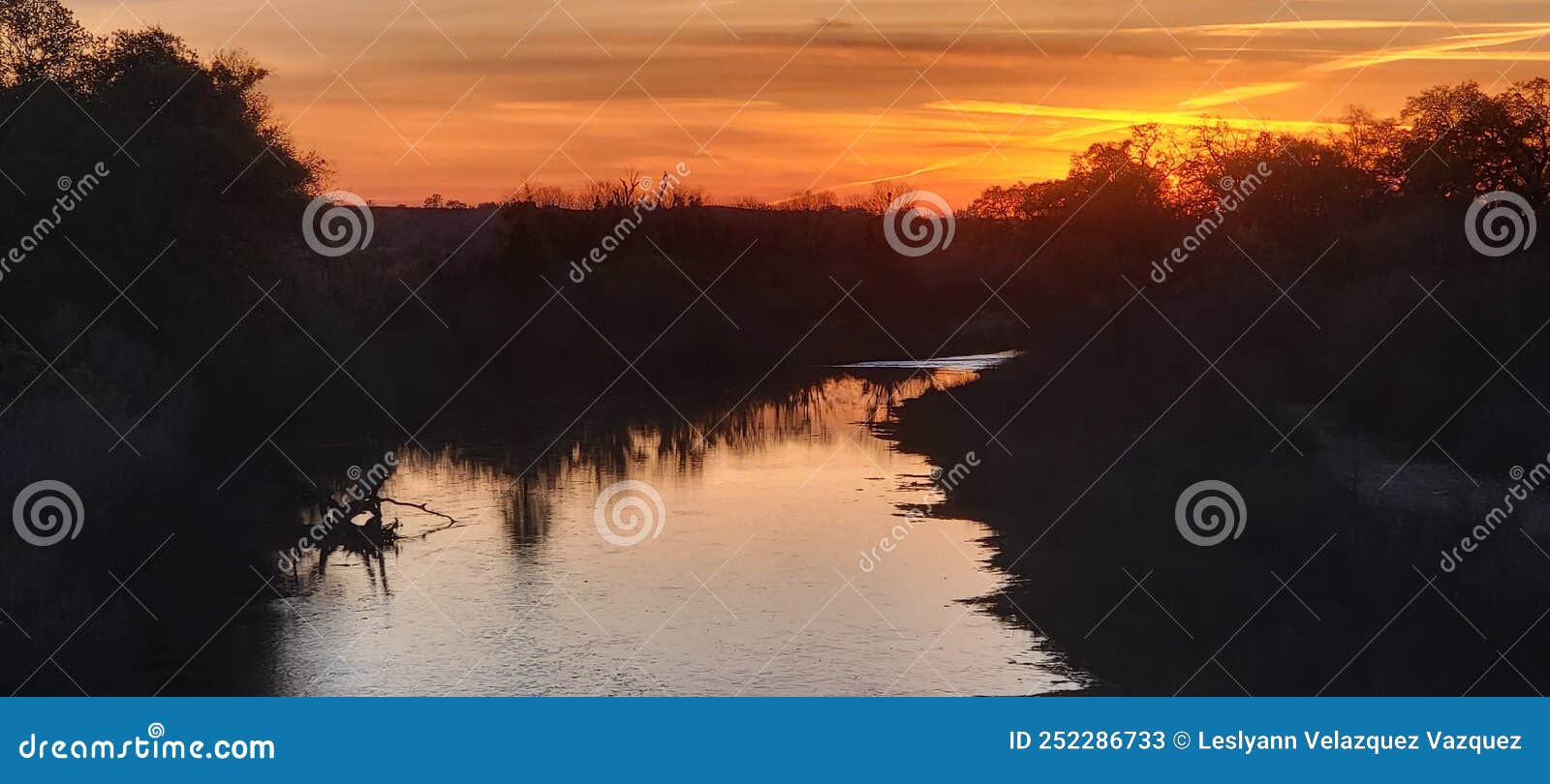 River Modesto Sunset California Road Stock Image Image of modesto