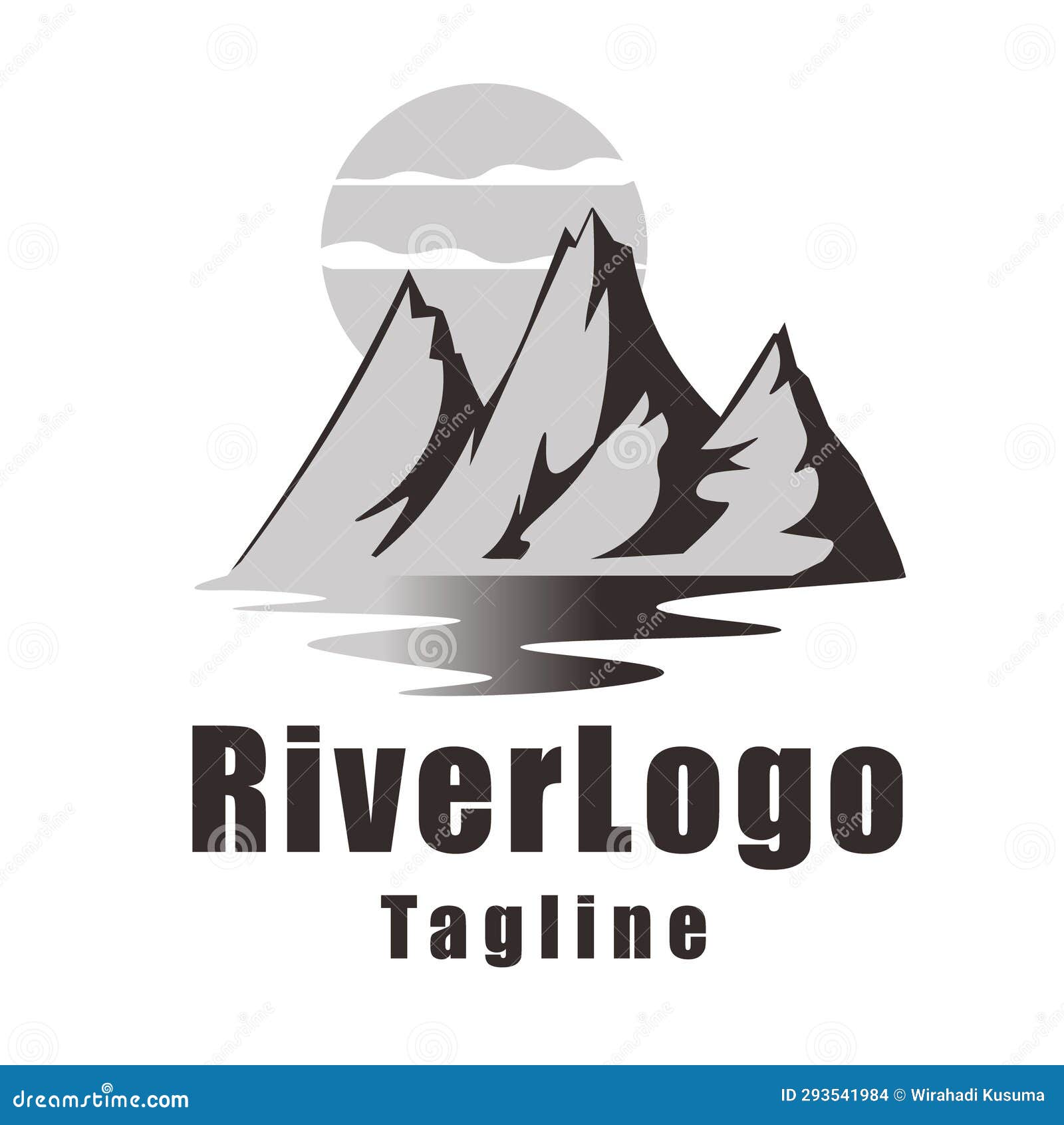 River Mountain Logo stock illustration. Illustration of graphic 293541984
