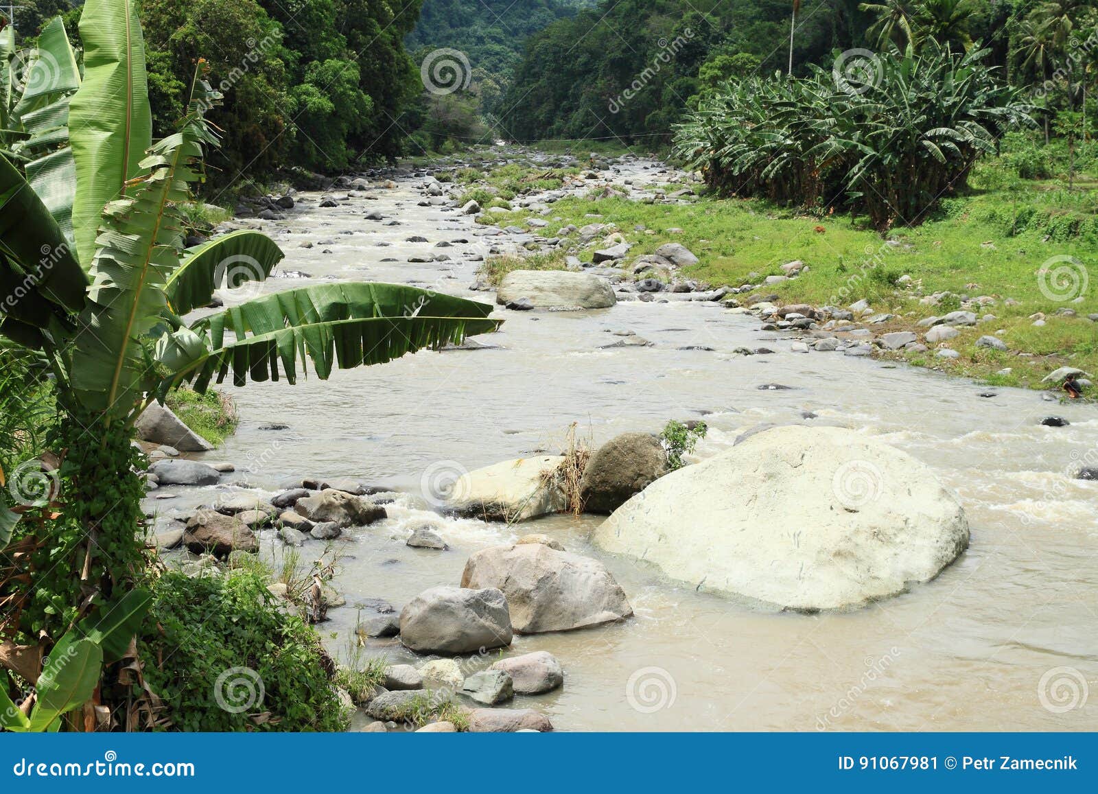 river in mountains on flores