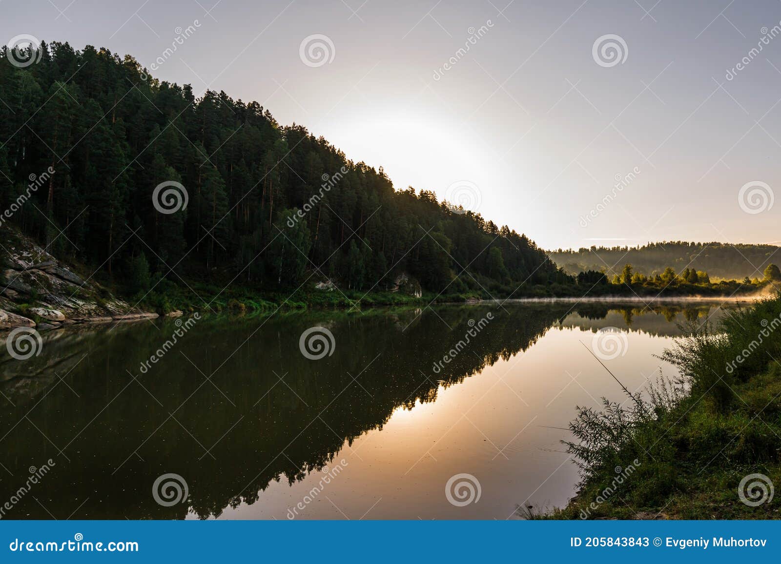 the river with the name - swan. altai republic, russia