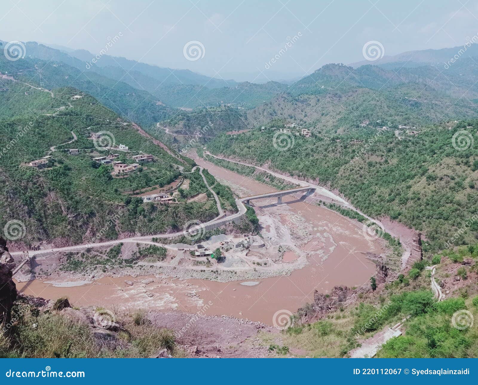 The river poonch kashmir stock image. Image of hill 220112067