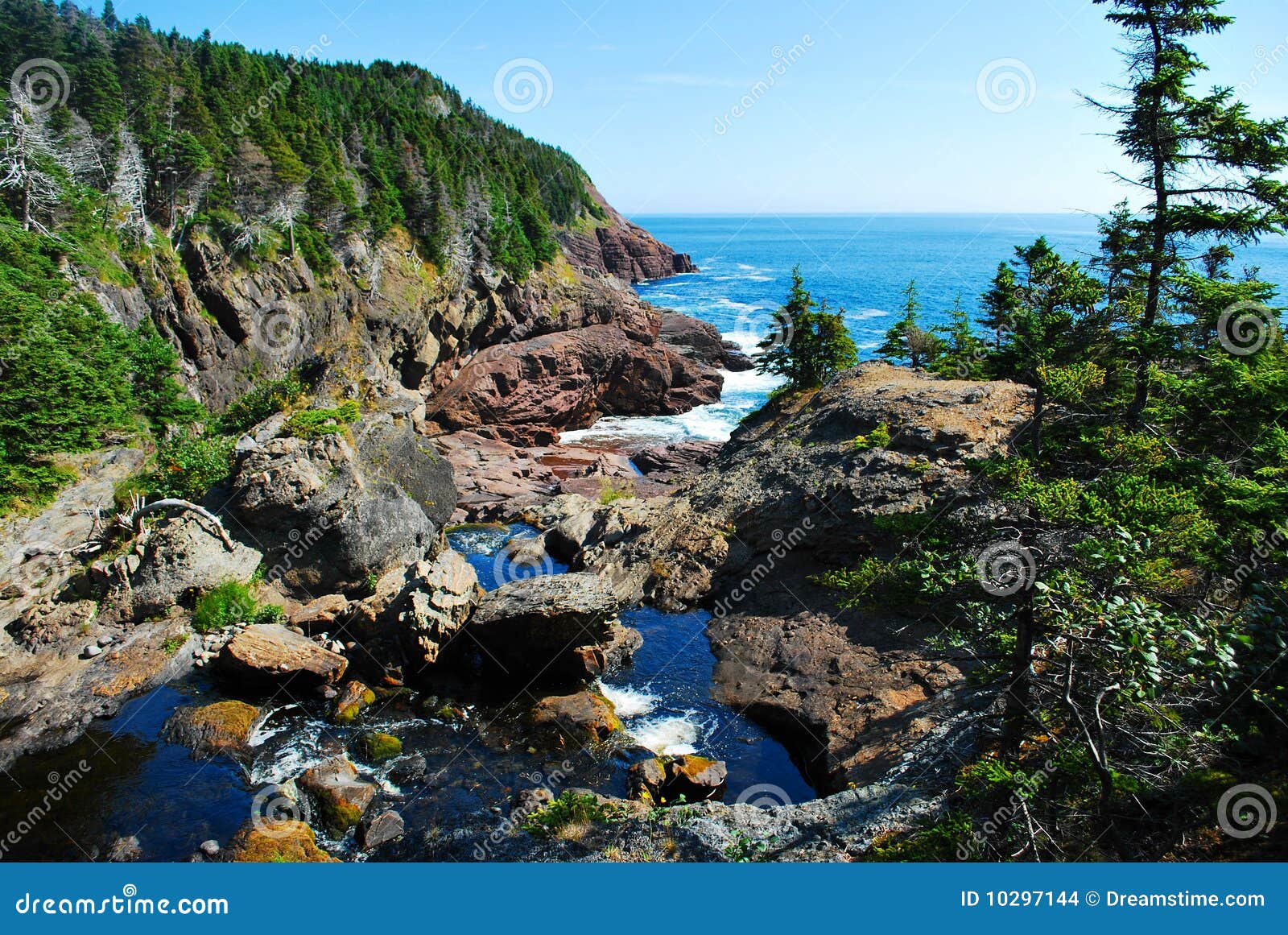 river receding into sea