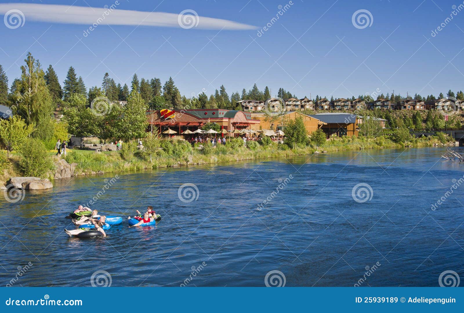 River Tubing, Bend, Oregon editorial stock image. Image of people