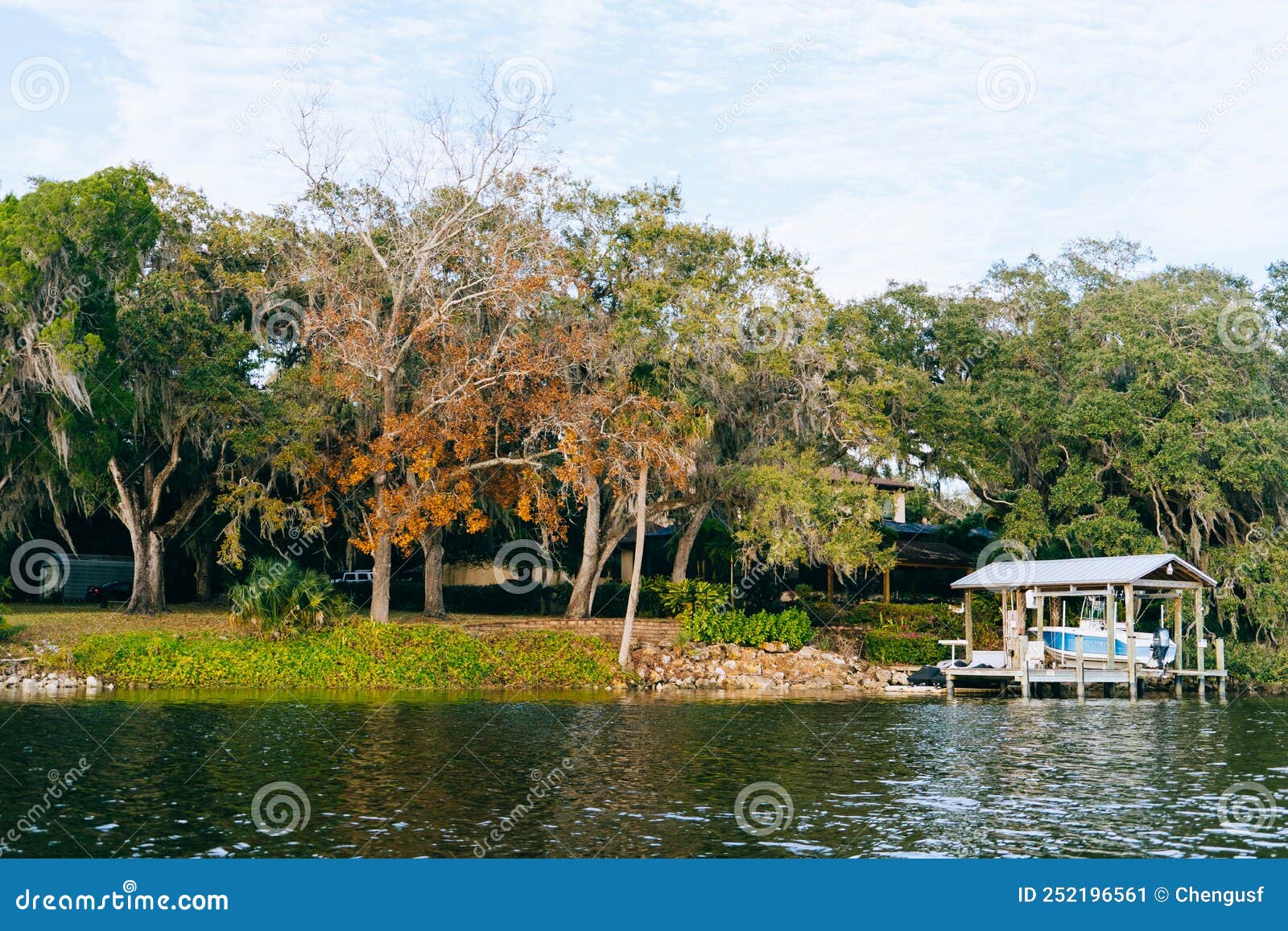 Little Manatee River stock image. Image of clouds, landscape 252196561