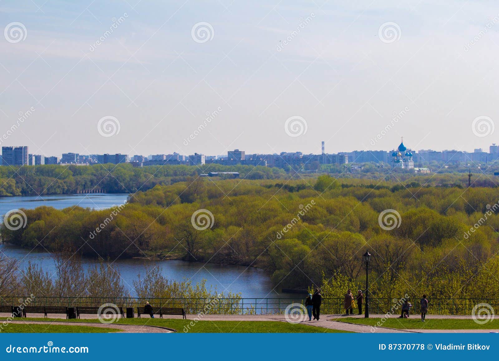 River View. View of the river sao observation deck. urban landscape