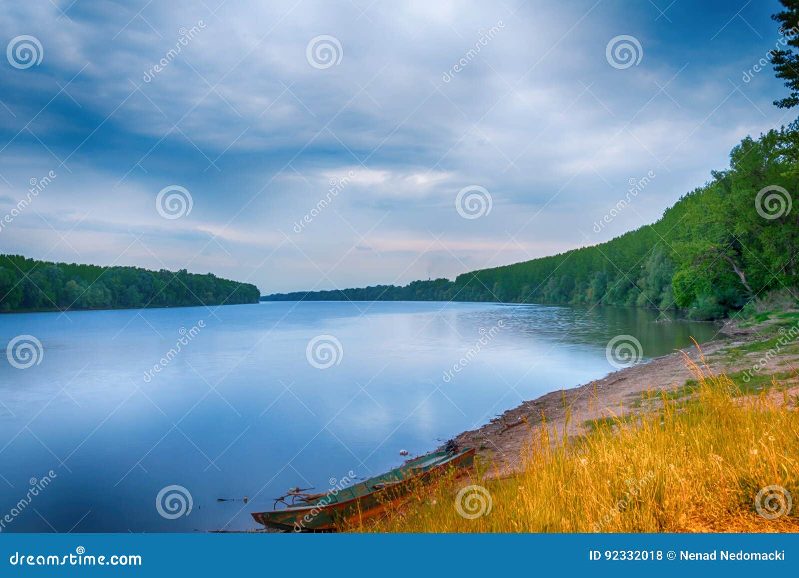 Riverbank stock photo. Image of horizon, dawn, nature 92332018