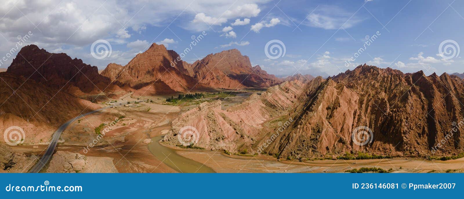 the rivers and villages in the danxia landform