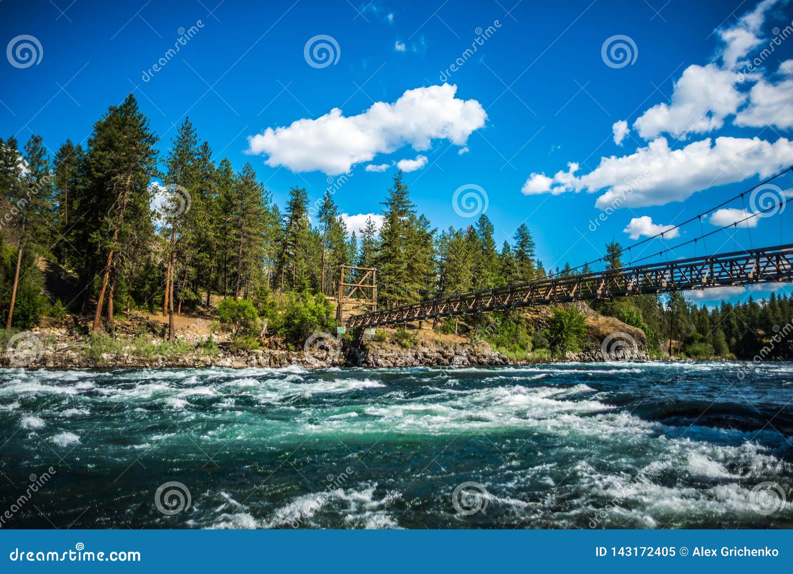 At Riverside Bowl and Pitcher State Park in Spokane Washington Stock