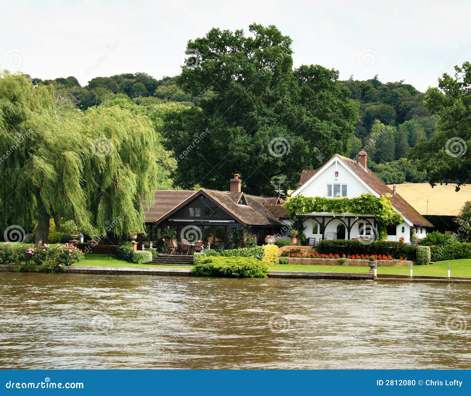 Riverside House stock photo. Image of nature, architecture 2812080