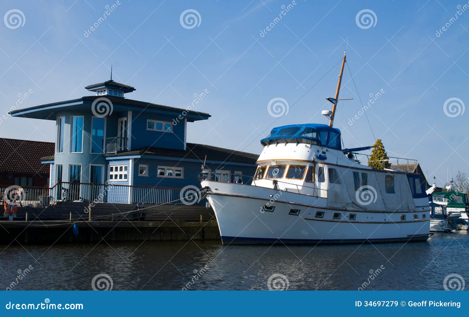 Riverside House stock image. Image of water, house, rural 34697279