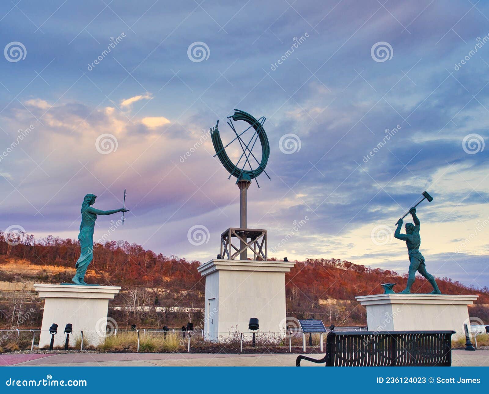 Riverwalk Park in Ashland Ky USA Editorial Stock Photo Image of
